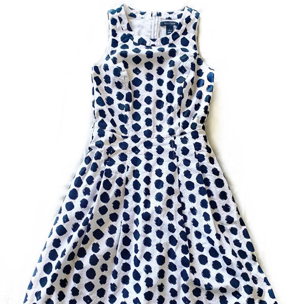 White House Black Market White Polka Dot Dress▪6